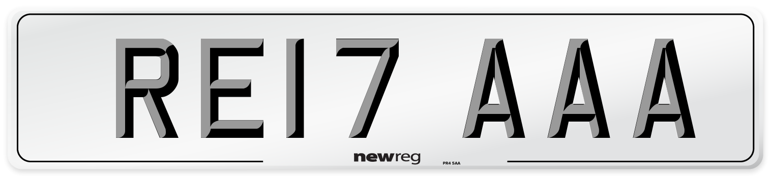 RE17 AAA Number Plate from New Reg